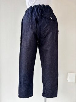 画像3: ゴーシュ　コットンリネンセルベッジデニム　８分丈テーパードパンツ