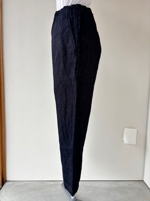 画像2: ゴーシュ　コットンリネンセルベッジデニム　８分丈テーパードパンツ
